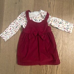 Burgundy bow jumper & onesie